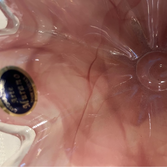 Made in Italy, Lavorazione, Arte Murano, Pink Swirl Decorative Art Piece. - Picture 4 of 6